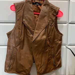 Light brown Leather Vest